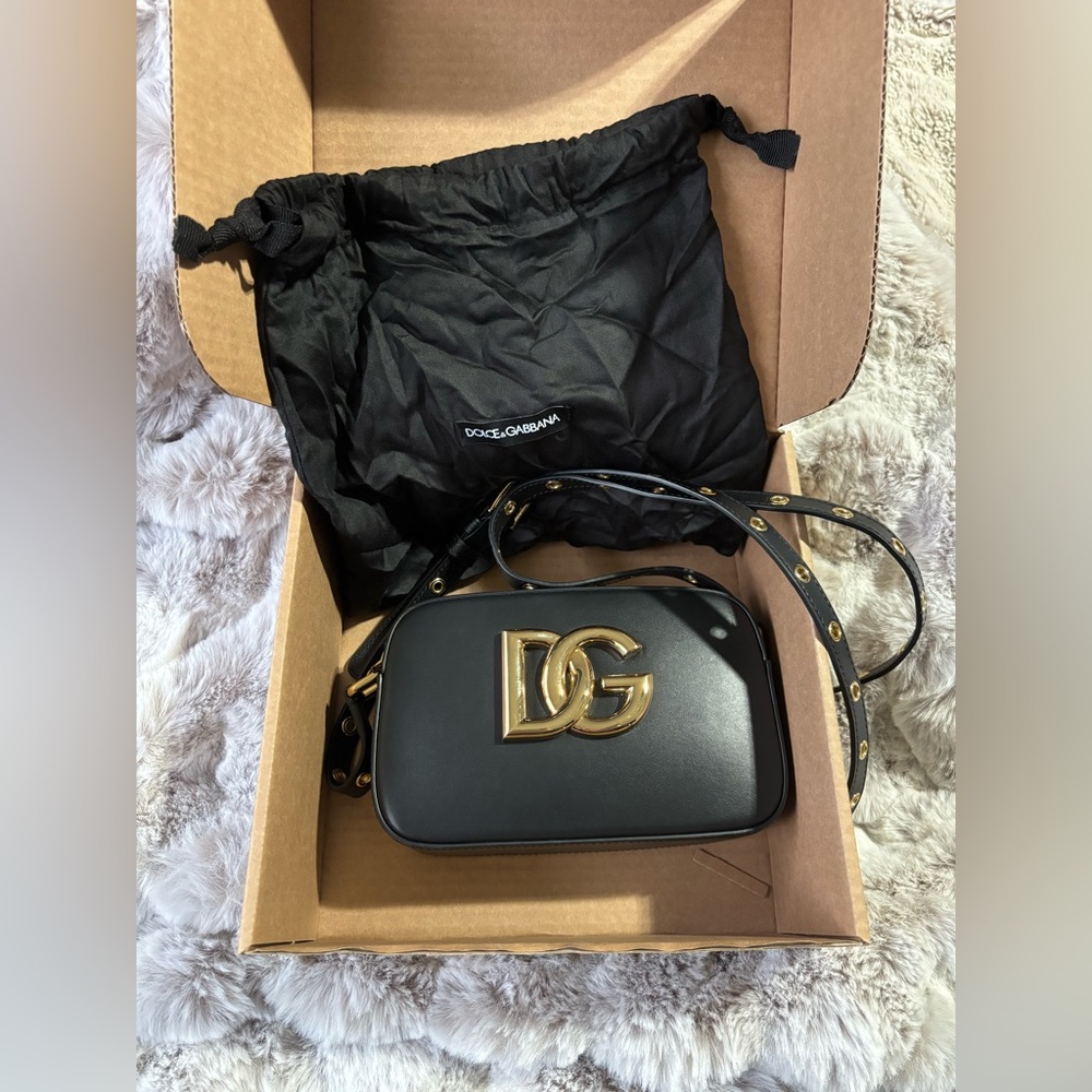 Dolce & Gabbana Black and Gold Crossbody Bag
